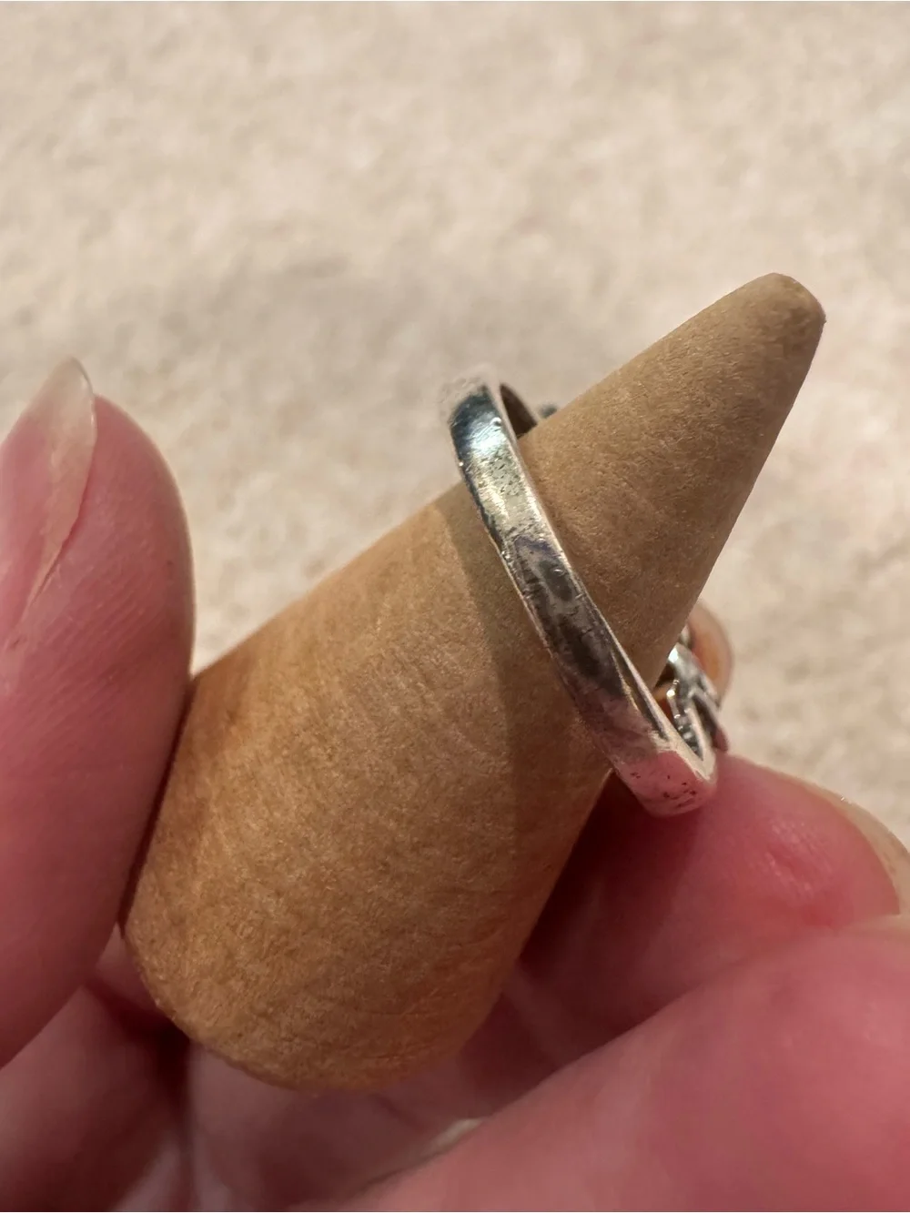 Vintage sterling silver 925 multi color gemstone ring R STER 7.25